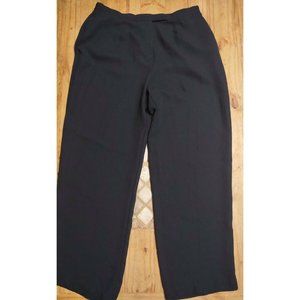 Womens Black Dress Pants Norton Petites Size 16P Straight Leg Lined Relaxed Fit